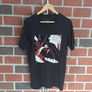rag & bone Black Tee with Red and White Design